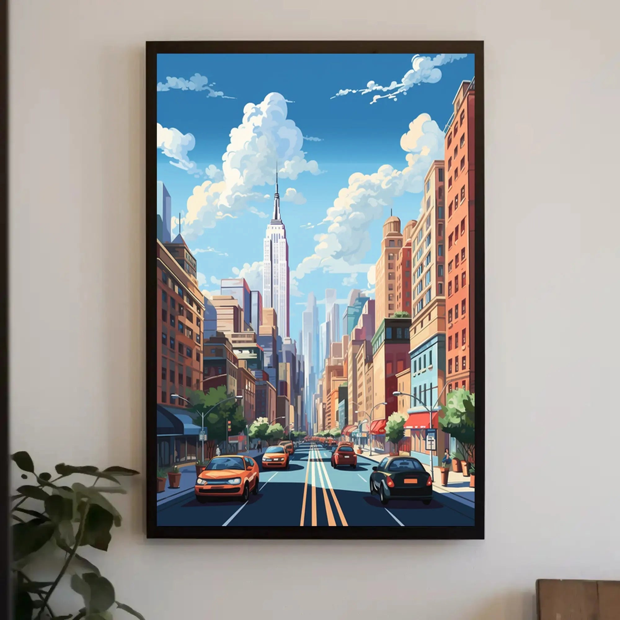Stylized Cityscape Modern Vibe Urban Architecture Poster PosterGoat
