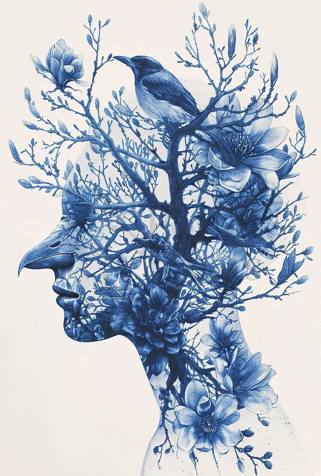 Stylized Human-Nature Silhouette: Abstract, Artistic, or Pop Culture Poster PosterGoat