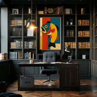 Stylized Retro Fish Art for Abstract Poster PosterGoat