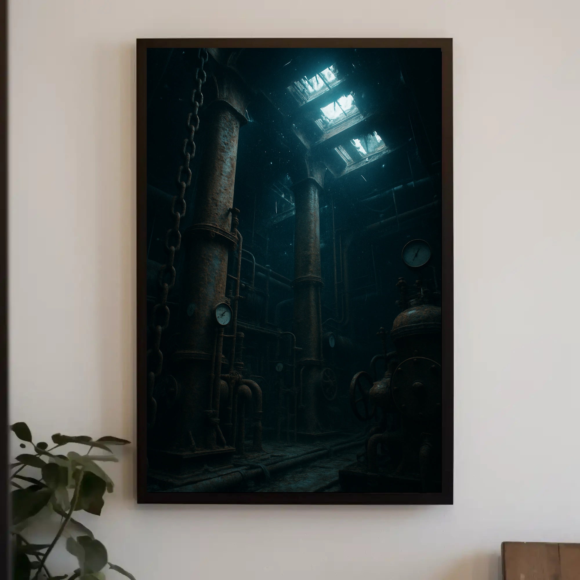 Submerged Industrial Depths Poster PosterGoat