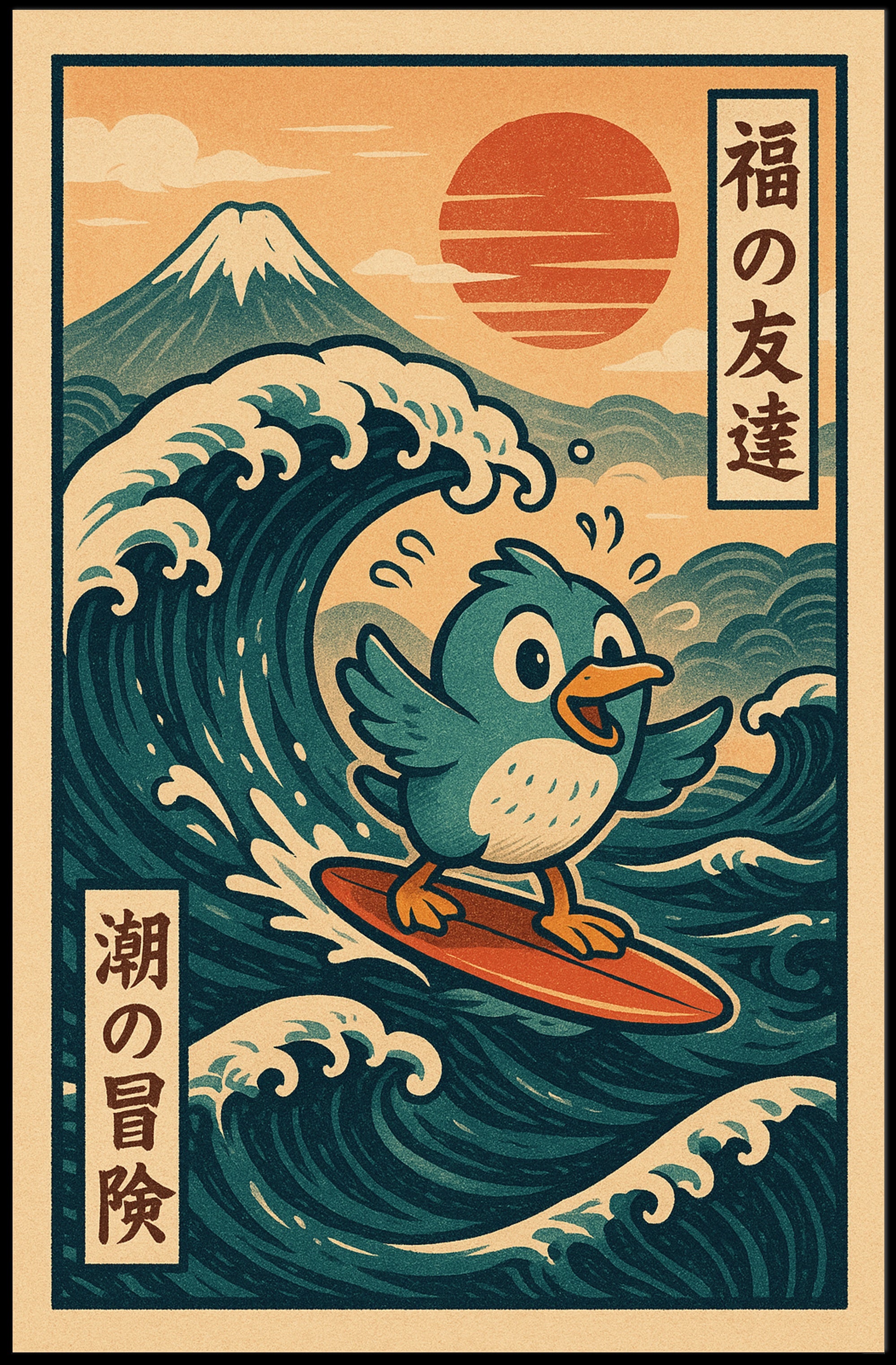 Surfing Adventure Poster PosterGoat