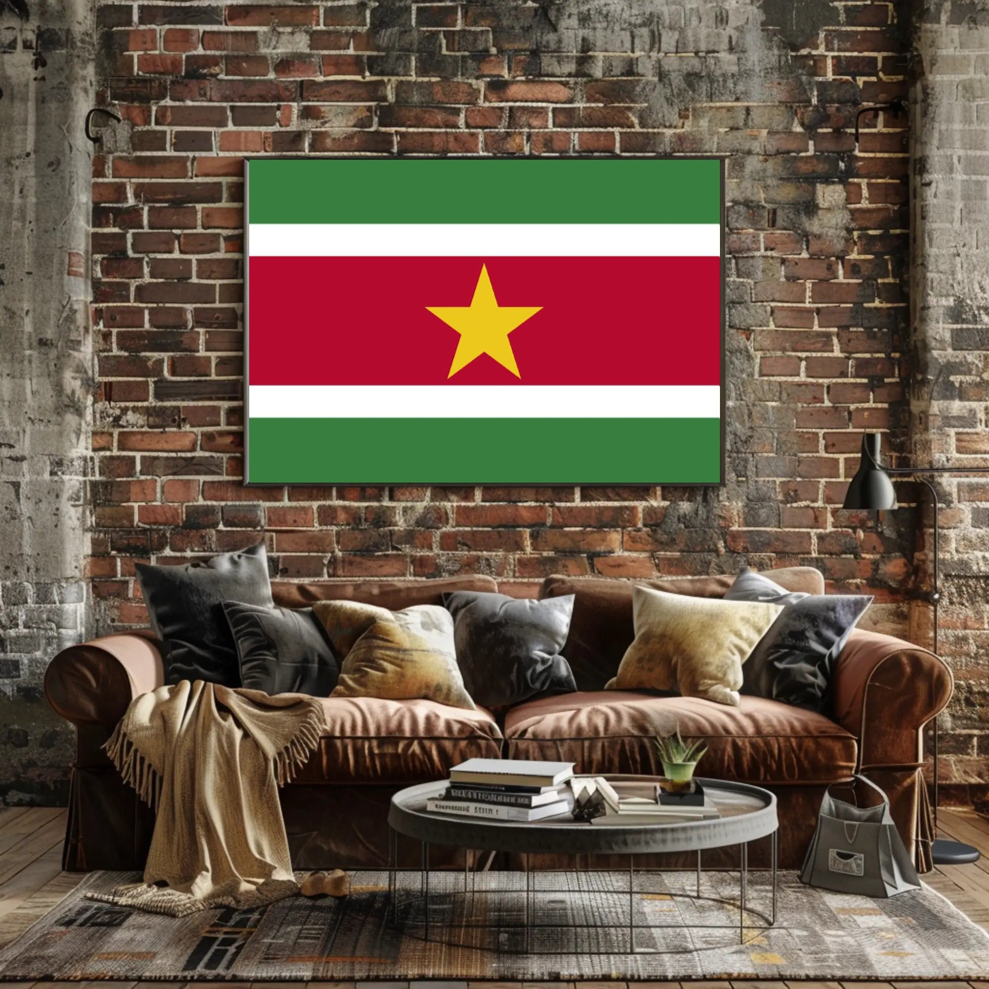 Suriname National Flag Patriotic Art Country Flag Poster PosterGoat