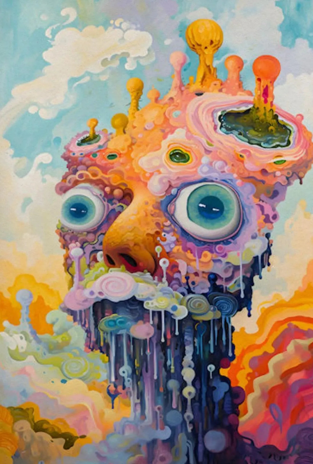 Surreal Abstract Fantasy with Vivid Colors Artistic Poster PosterGoat