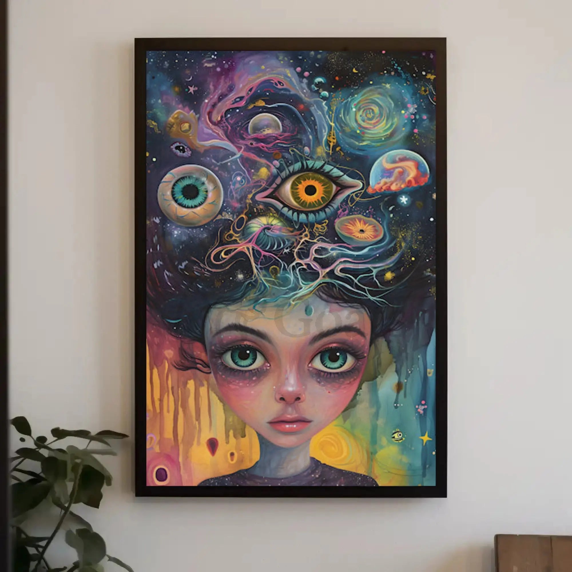 Surreal Cosmic Mind Exploration Artistic Poster PosterGoat