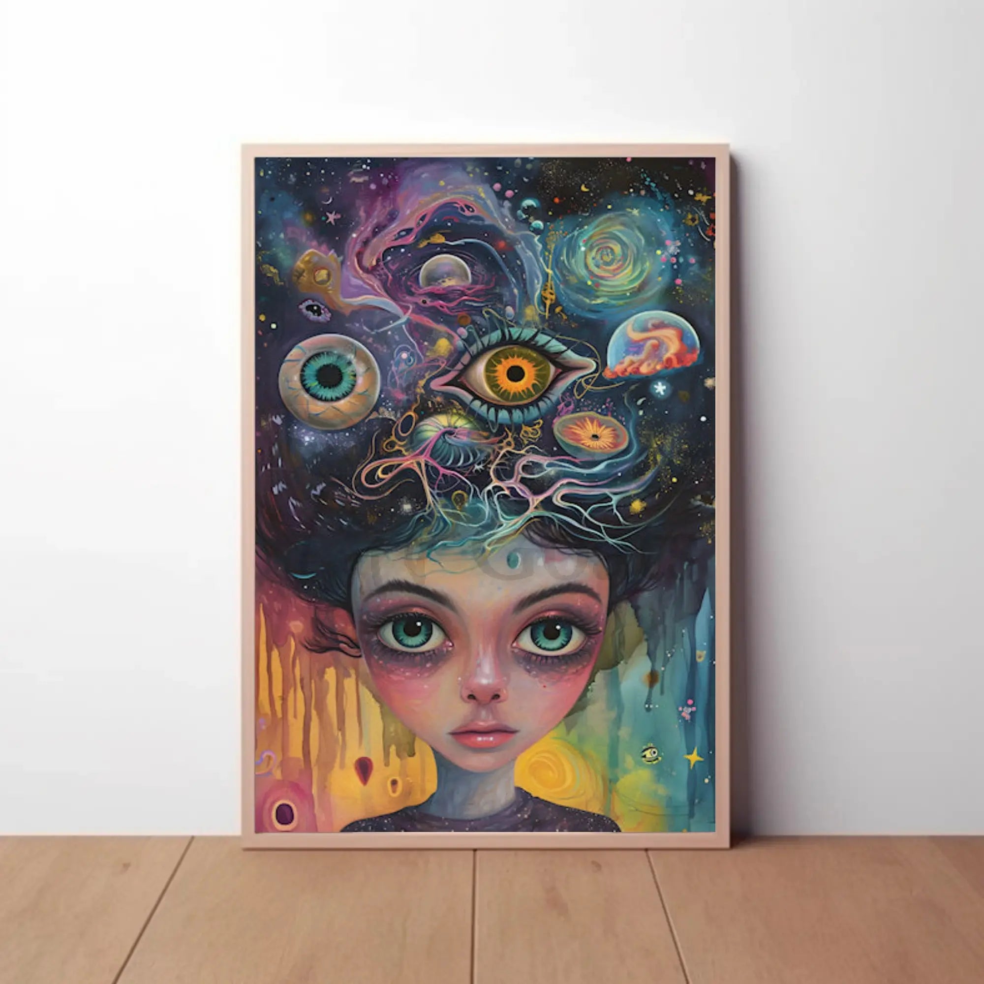 Surreal Cosmic Mind Exploration Artistic Poster PosterGoat