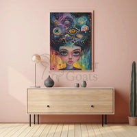 Surreal Cosmic Mind Exploration Artistic Poster PosterGoat