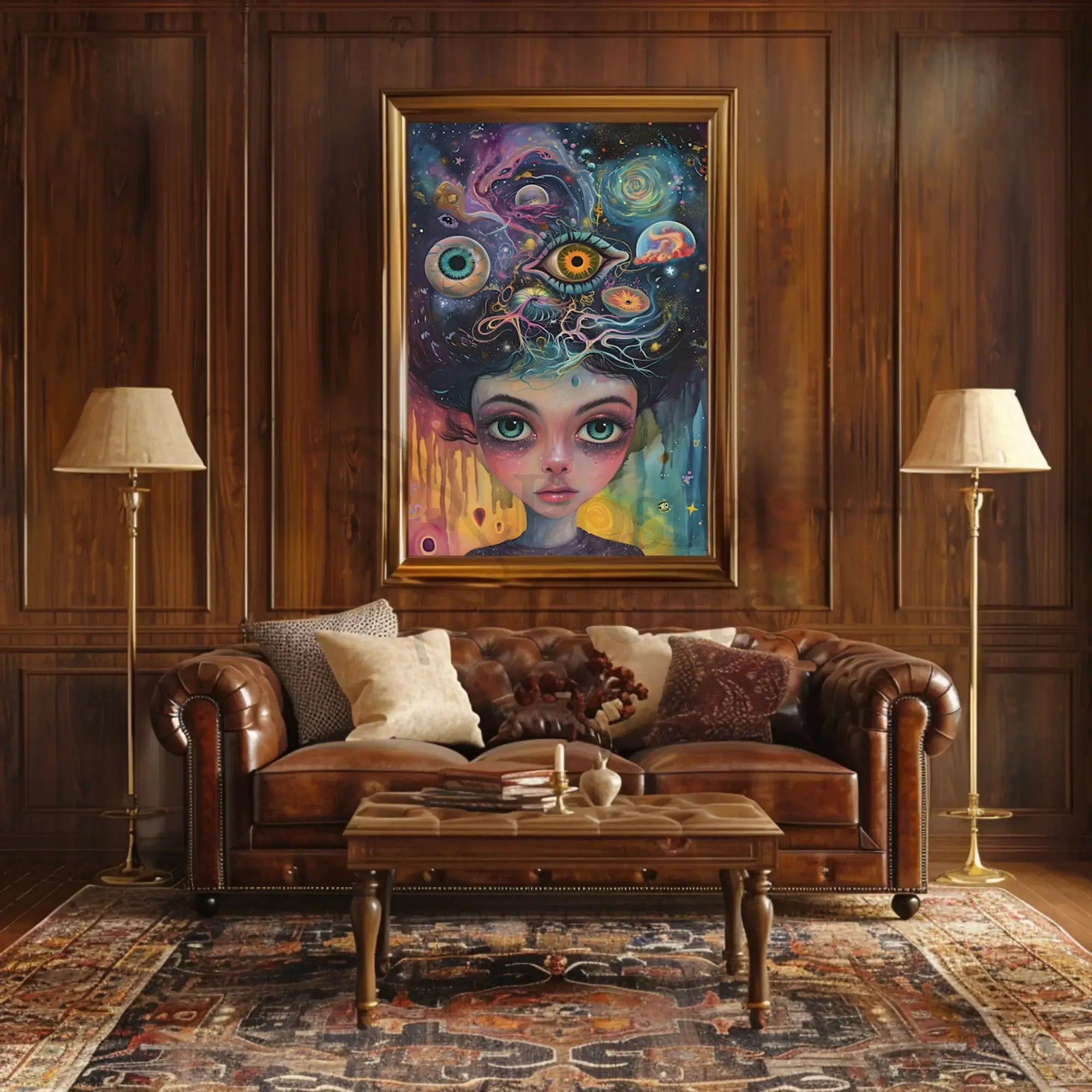 Surreal Cosmic Mind Exploration Artistic Poster PosterGoat
