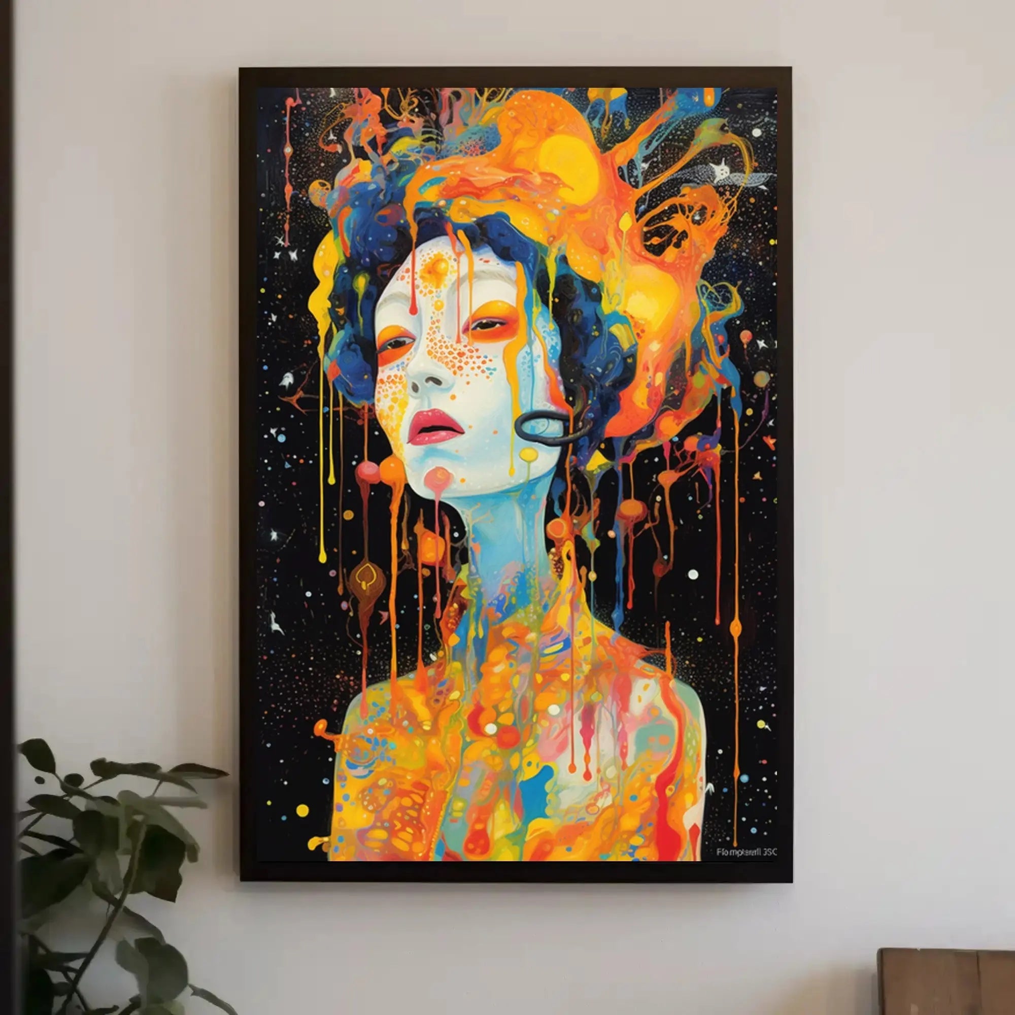 Surreal Cosmic Portrait Abstract, Artistic, or Pop Culture Poster PosterGoat