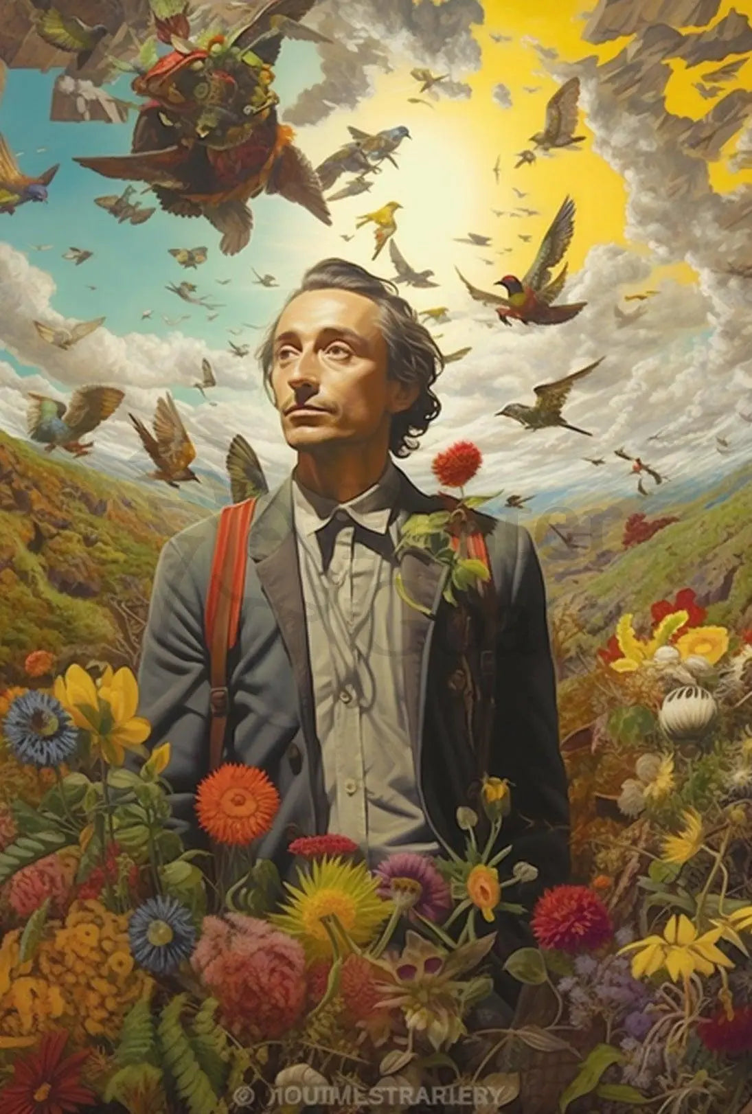 Surreal Dreamscape Nature Connection Artistic Poster PosterGoat