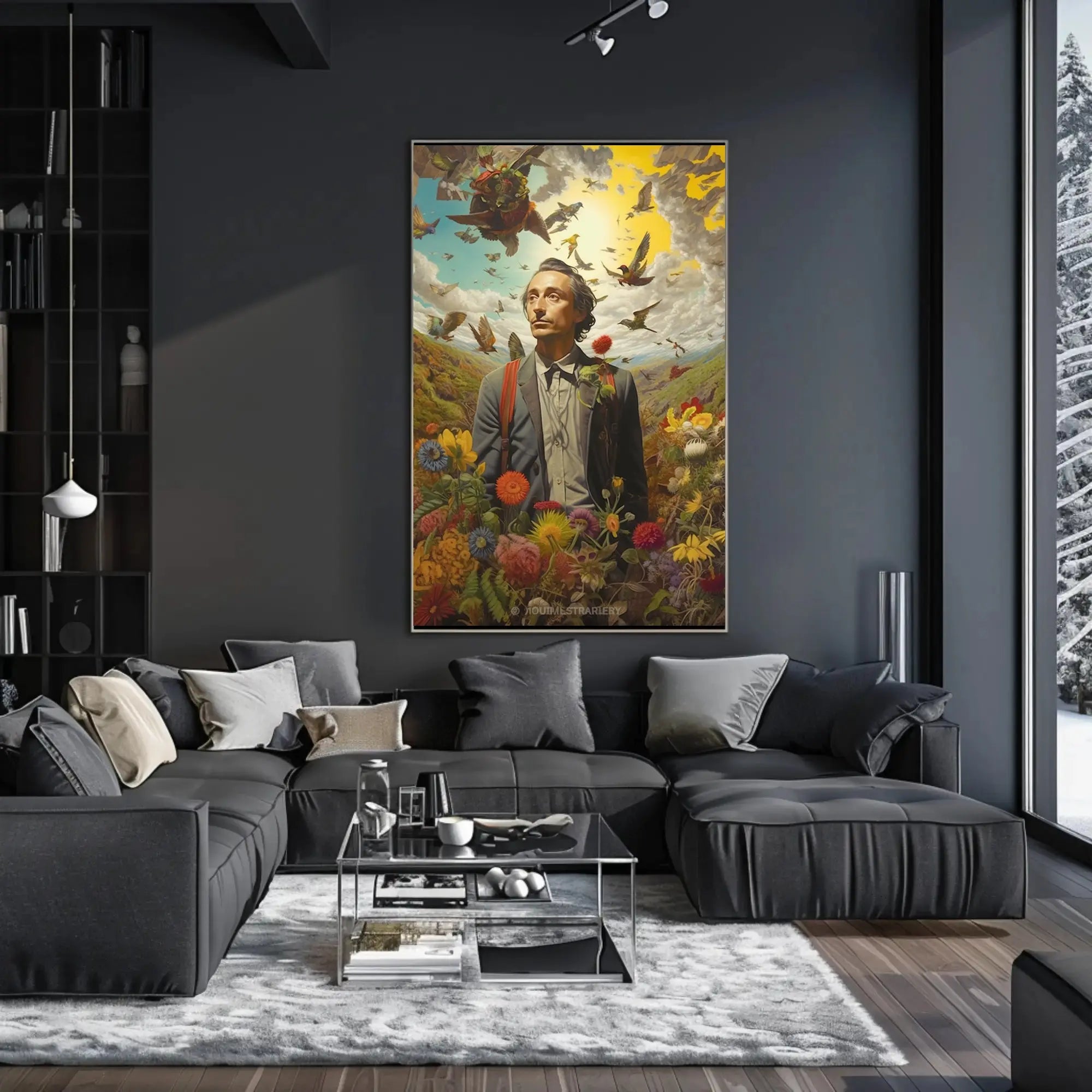 Surreal Dreamscape Nature Connection Artistic Poster PosterGoat