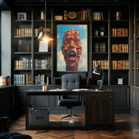 Surreal Faces Structure Poster - Abstract, Artistic, or Pop Culture Poster PosterGoat