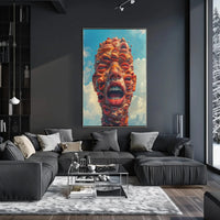 Surreal Faces Structure Poster - Abstract, Artistic, or Pop Culture Poster PosterGoat