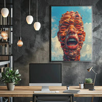 Surreal Faces Structure Poster - Abstract, Artistic, or Pop Culture Poster PosterGoat
