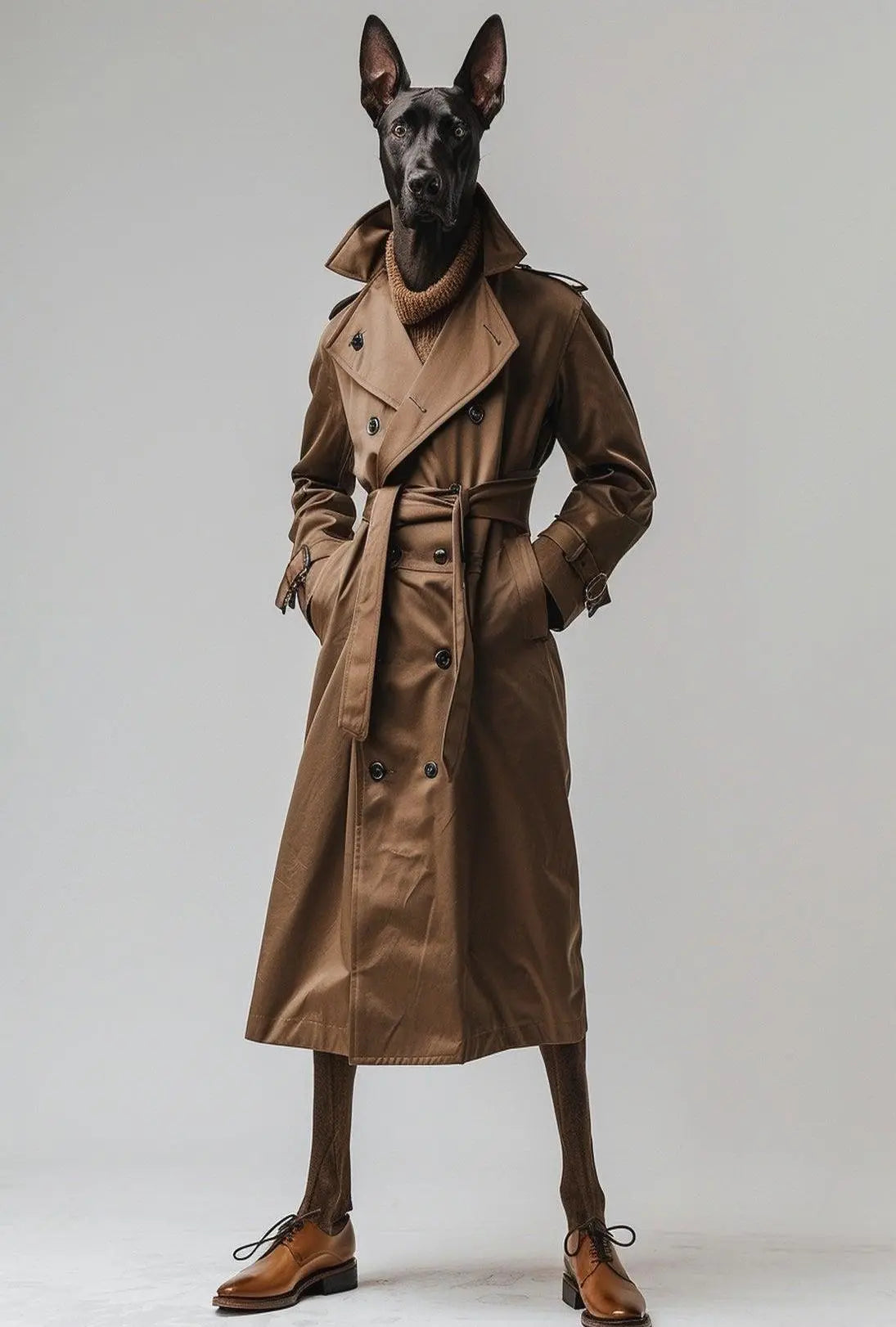 Surreal Haute Couture Doghead Art Poster - Abstract, Artistic, or Pop Culture Poster PosterGoat