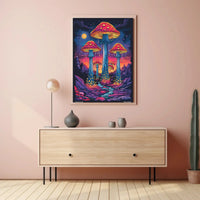 Surreal Peaceful Mushroom Fantasy Political or Propaganda Poster PosterGoat