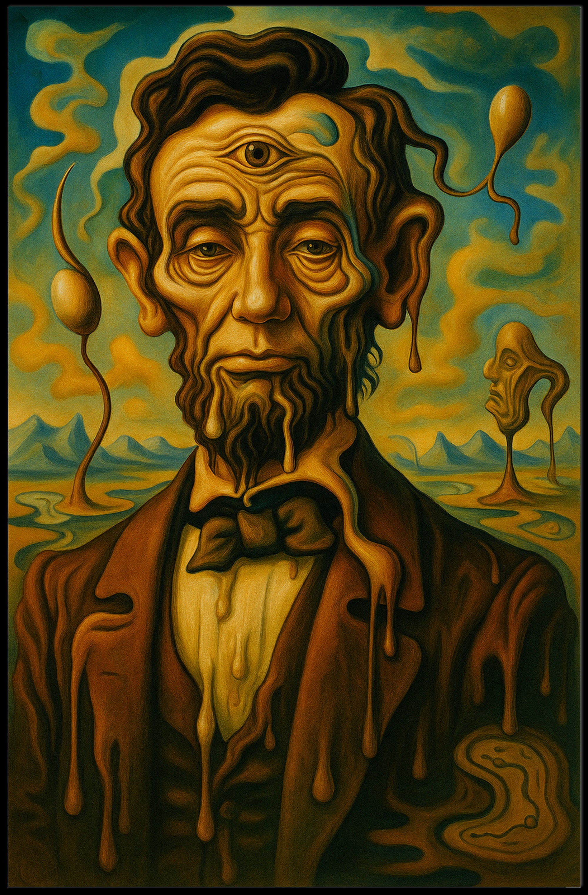 Surreal Portrait Of A Historical Figure Poster PosterGoat