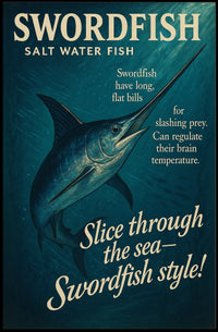 Swordfish Sea Slicer Poster Art Print PosterGoat