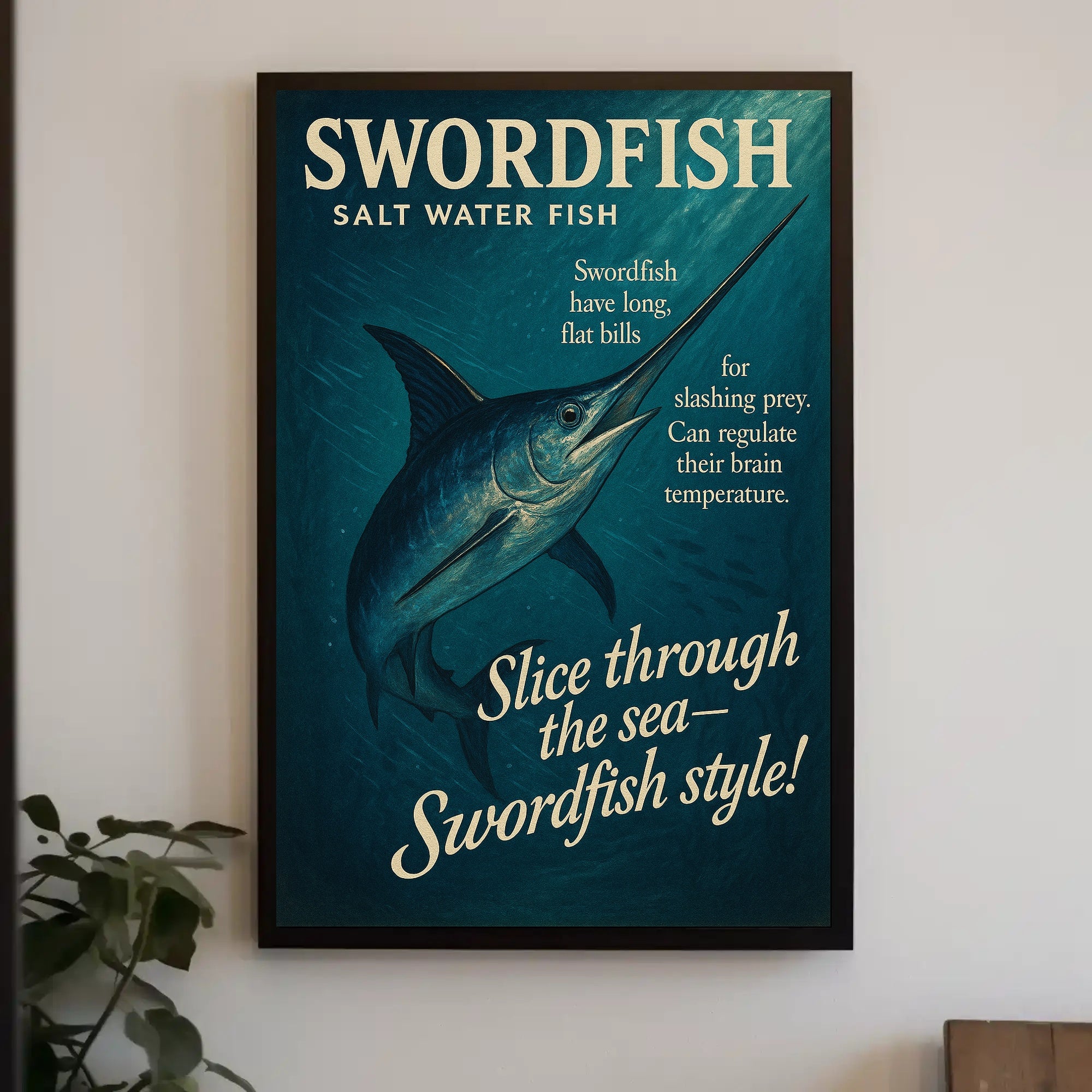Swordfish Sea Slicer Poster Art Print PosterGoat