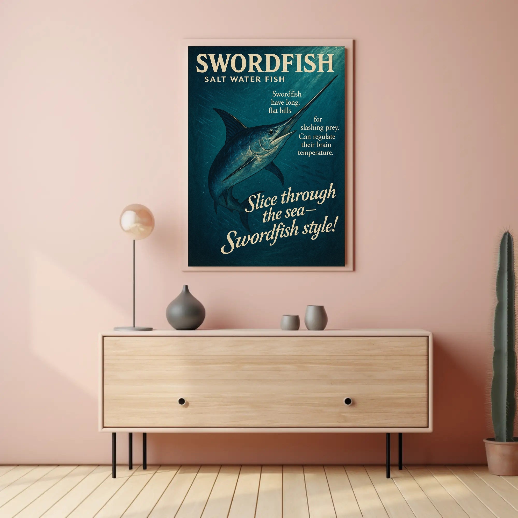 Swordfish Sea Slicer Poster Art Print PosterGoat