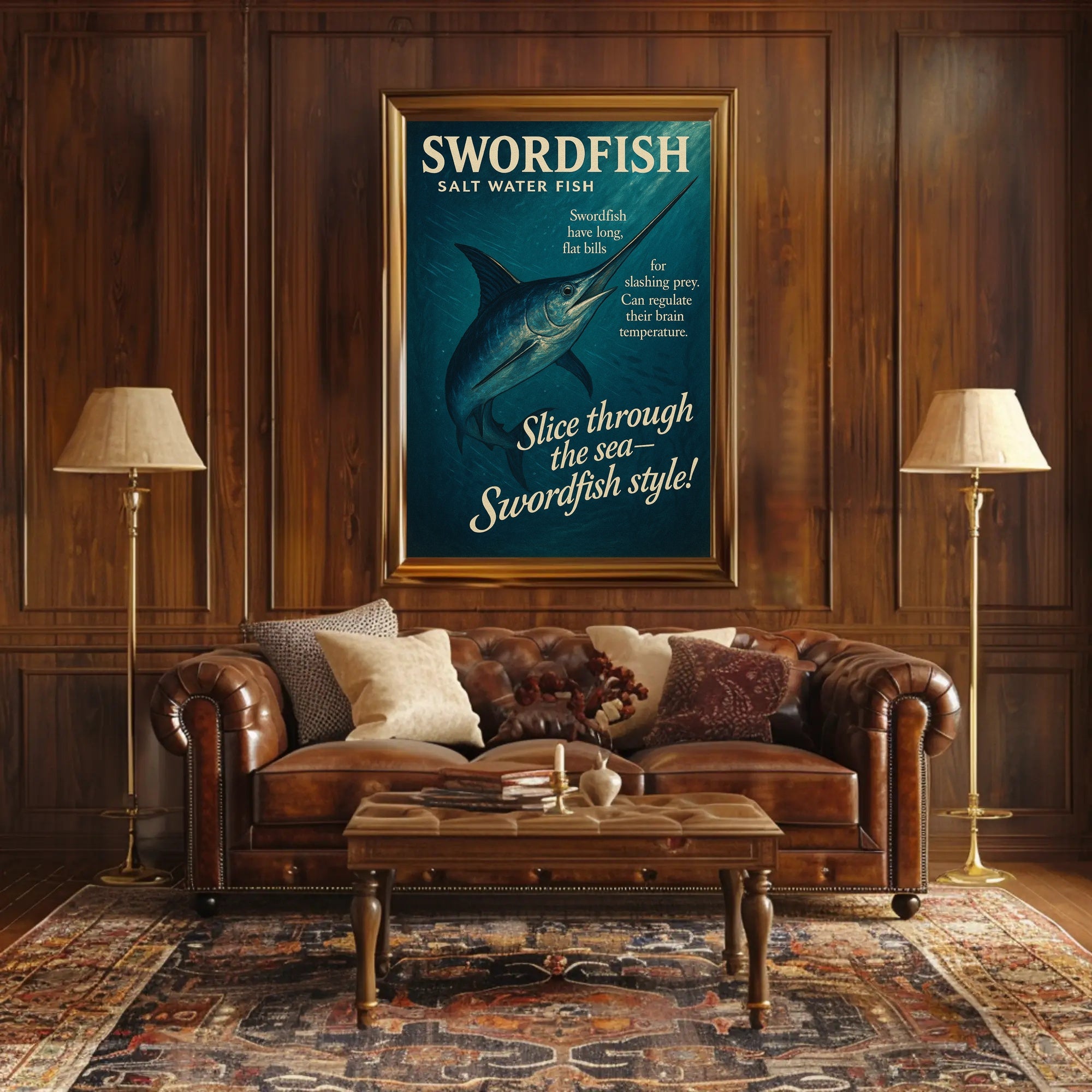 Swordfish Sea Slicer Poster Art Print PosterGoat