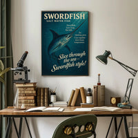 Swordfish Sea Slicer Poster Art Print PosterGoat