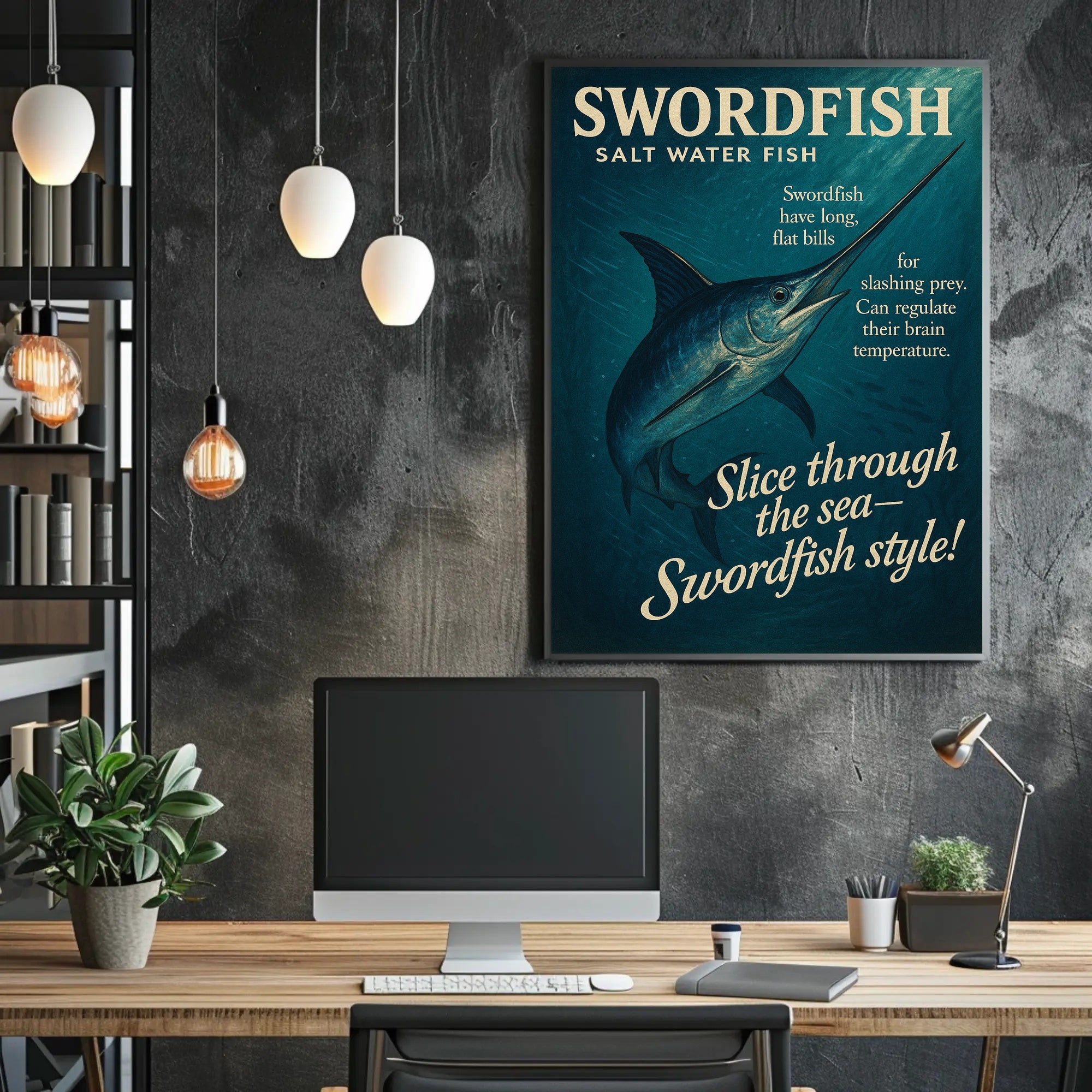 Swordfish Sea Slicer Poster Art Print PosterGoat
