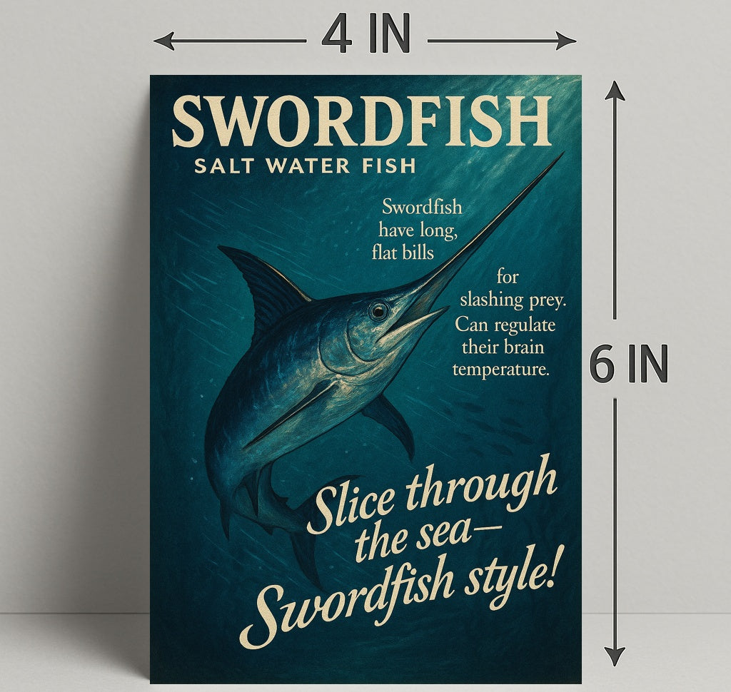 Swordfish Sea Slicer Poster Art Print PosterGoat