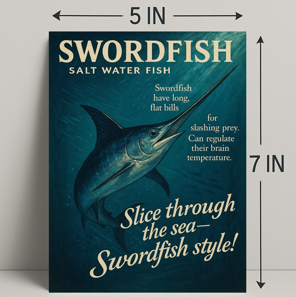 Swordfish Sea Slicer Poster Art Print PosterGoat