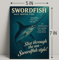 Swordfish Sea Slicer Poster Art Print PosterGoat