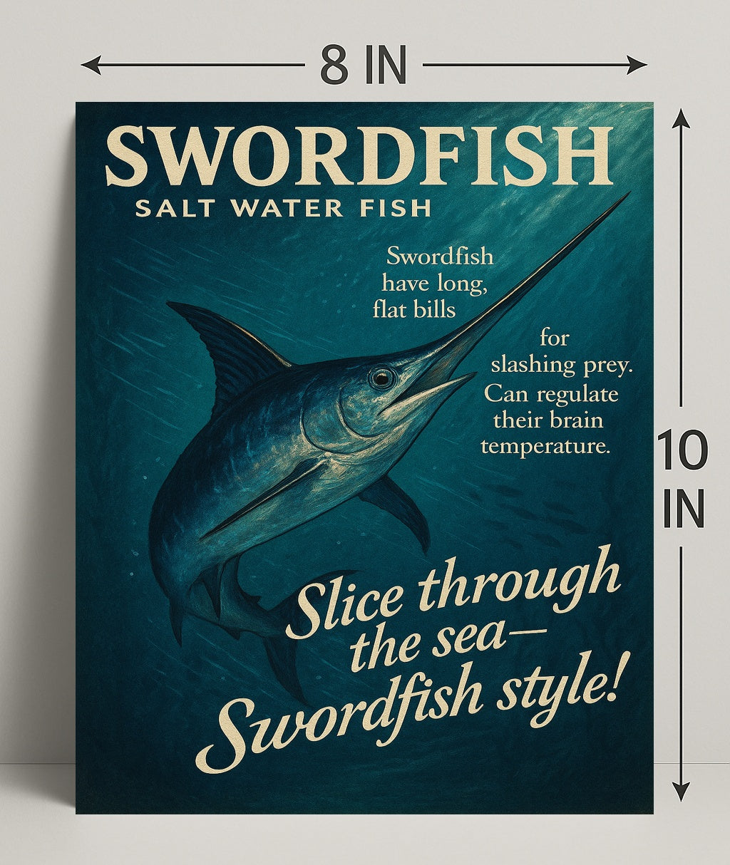 Swordfish Sea Slicer Poster Art Print PosterGoat