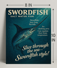 Swordfish Sea Slicer Poster Art Print PosterGoat