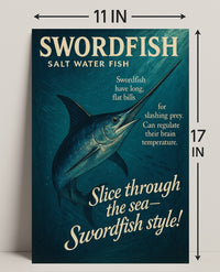 Swordfish Sea Slicer Poster Art Print PosterGoat