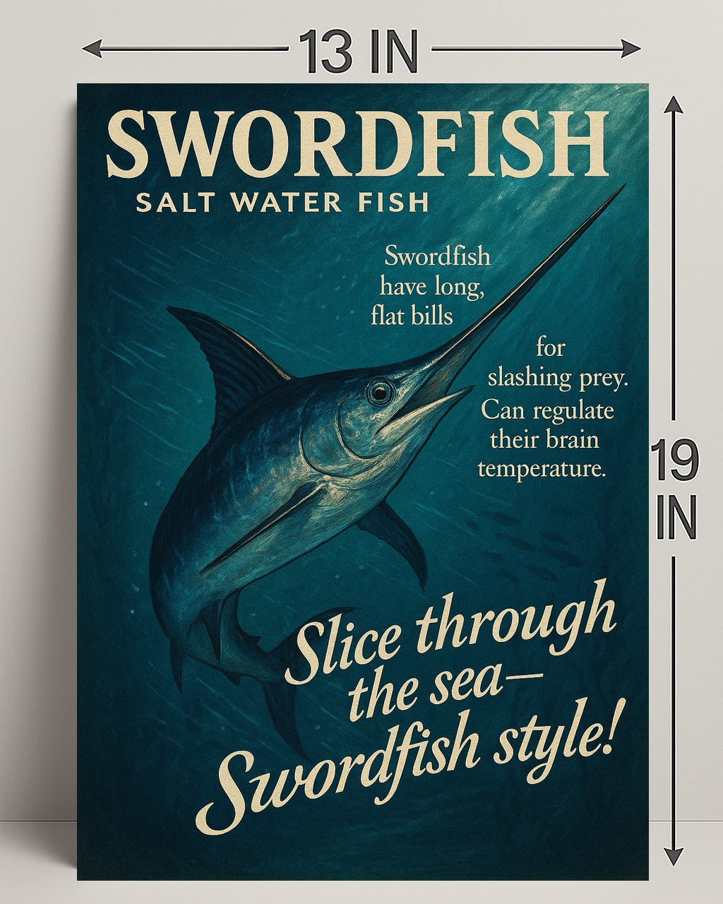 Swordfish Sea Slicer Poster Art Print PosterGoat
