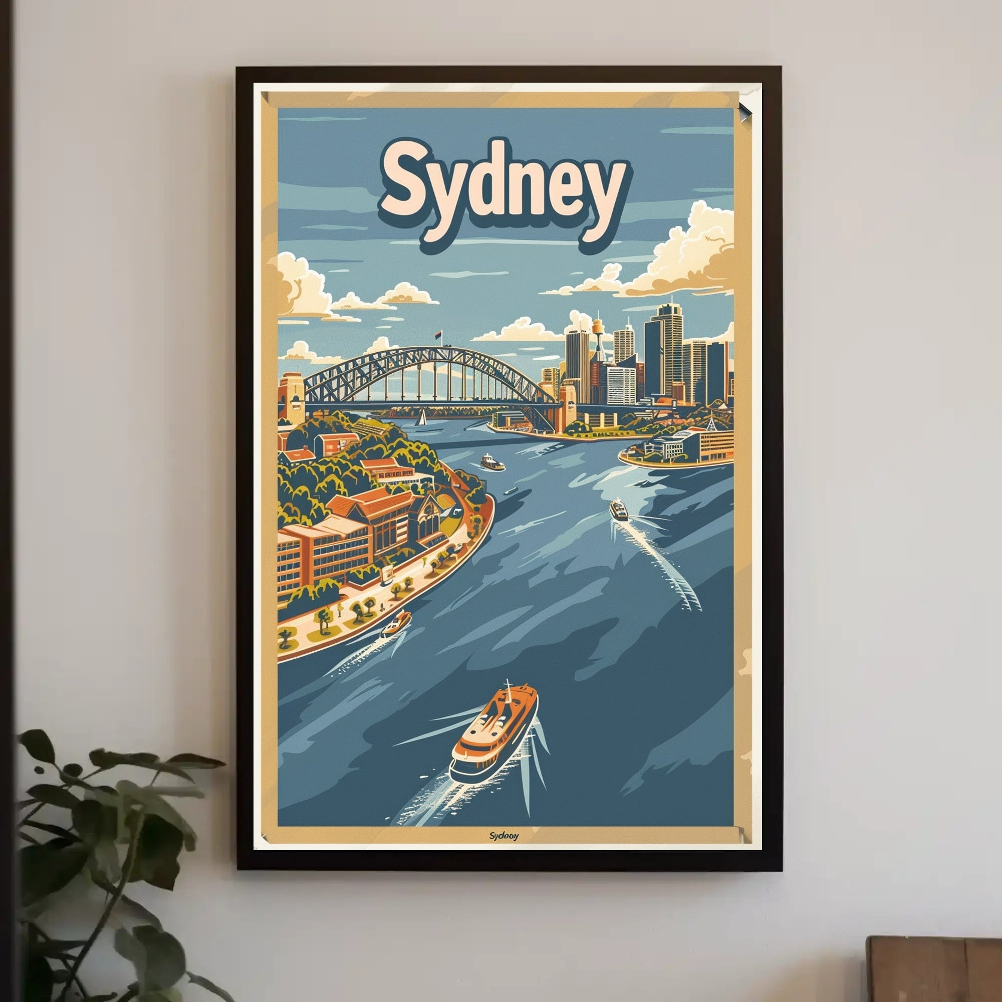 Sydney Cityscape Adventure: Vintage Travel Poster PosterGoat