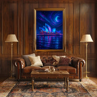 Sydney Opera House Cosmic Dreamscape Futuristic Sci-Fi Poster PosterGoat