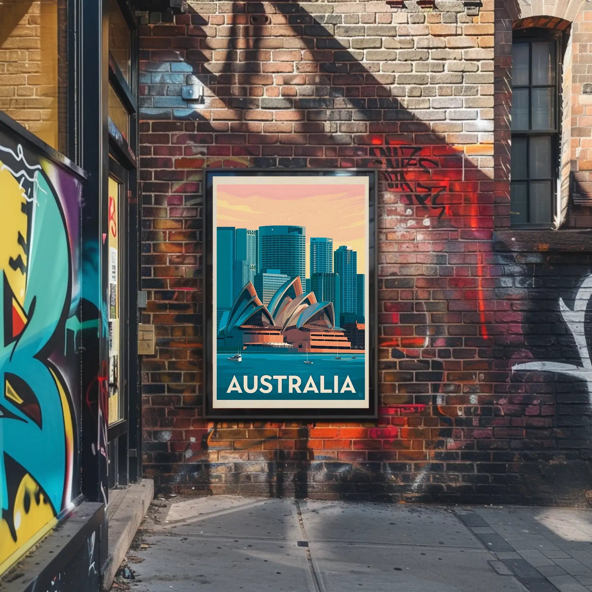 Sydney Opera House Vintage Travel Poster PosterGoat