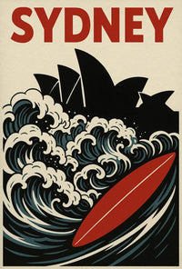 Sydney Surf Vibe Retro Travel Poster PosterGoat