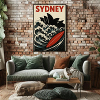 Sydney Surf Vibe Retro Travel Poster PosterGoat
