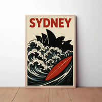 Sydney Surf Vibe Retro Travel Poster PosterGoat