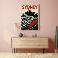 Sydney Surf Vibe Retro Travel Poster PosterGoat