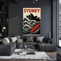 Sydney Surf Vibe Retro Travel Poster PosterGoat