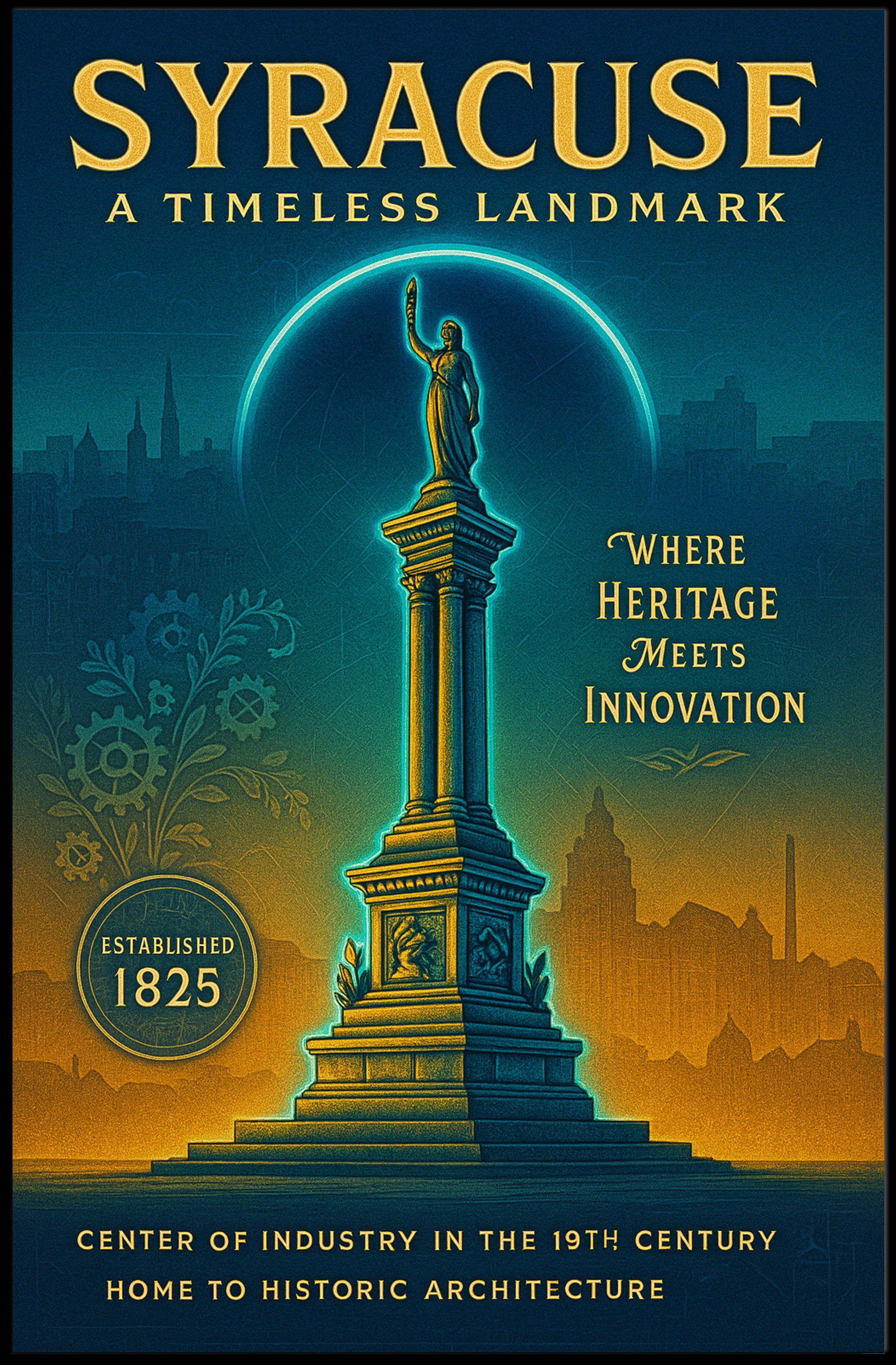 Syracuse A Timeless Landmark Poster PosterGoat