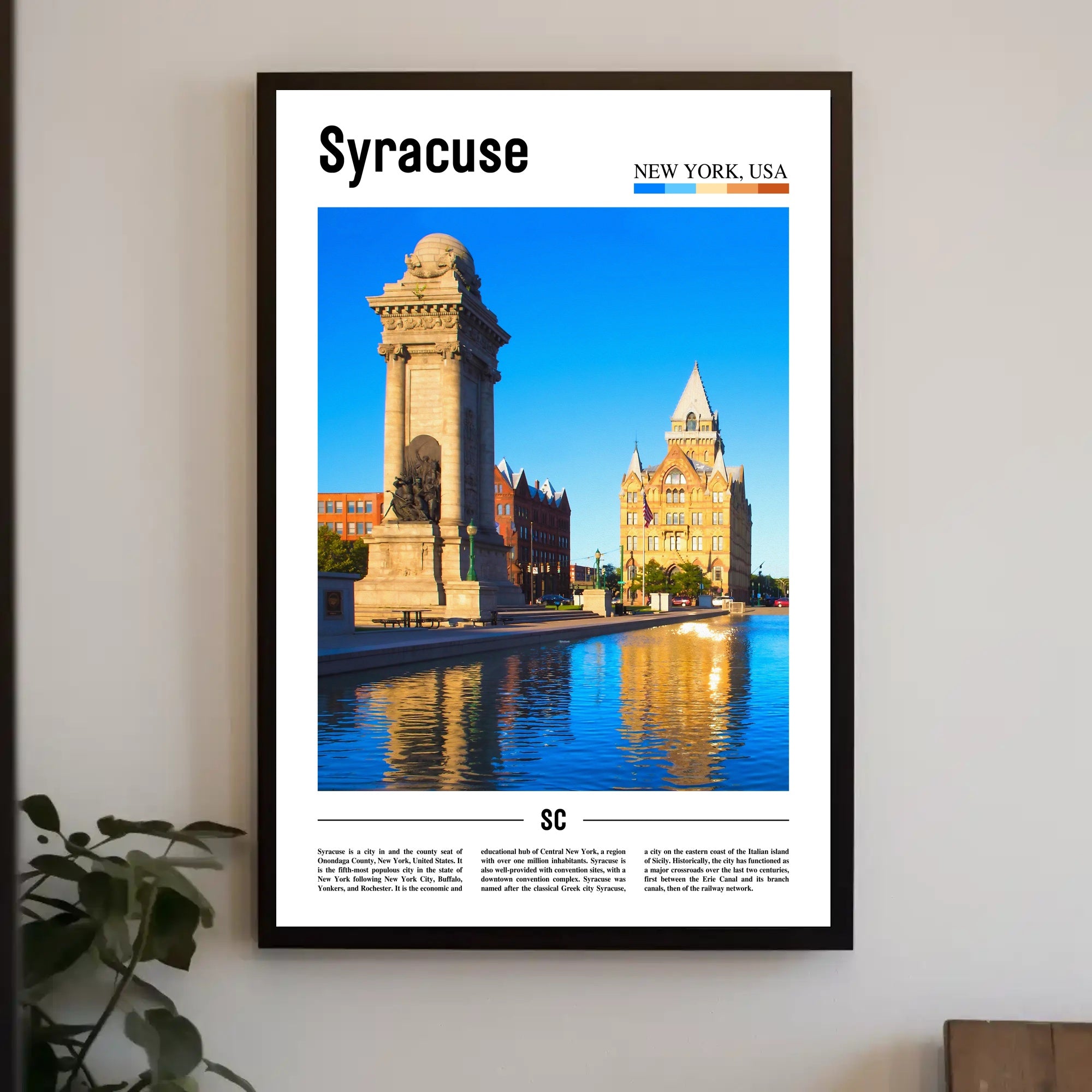 Syracuse New York Scenic Landscape Travel Poster PosterGoat