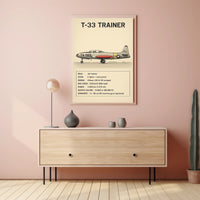 T-33 Trainer Jet Poster PosterGoat