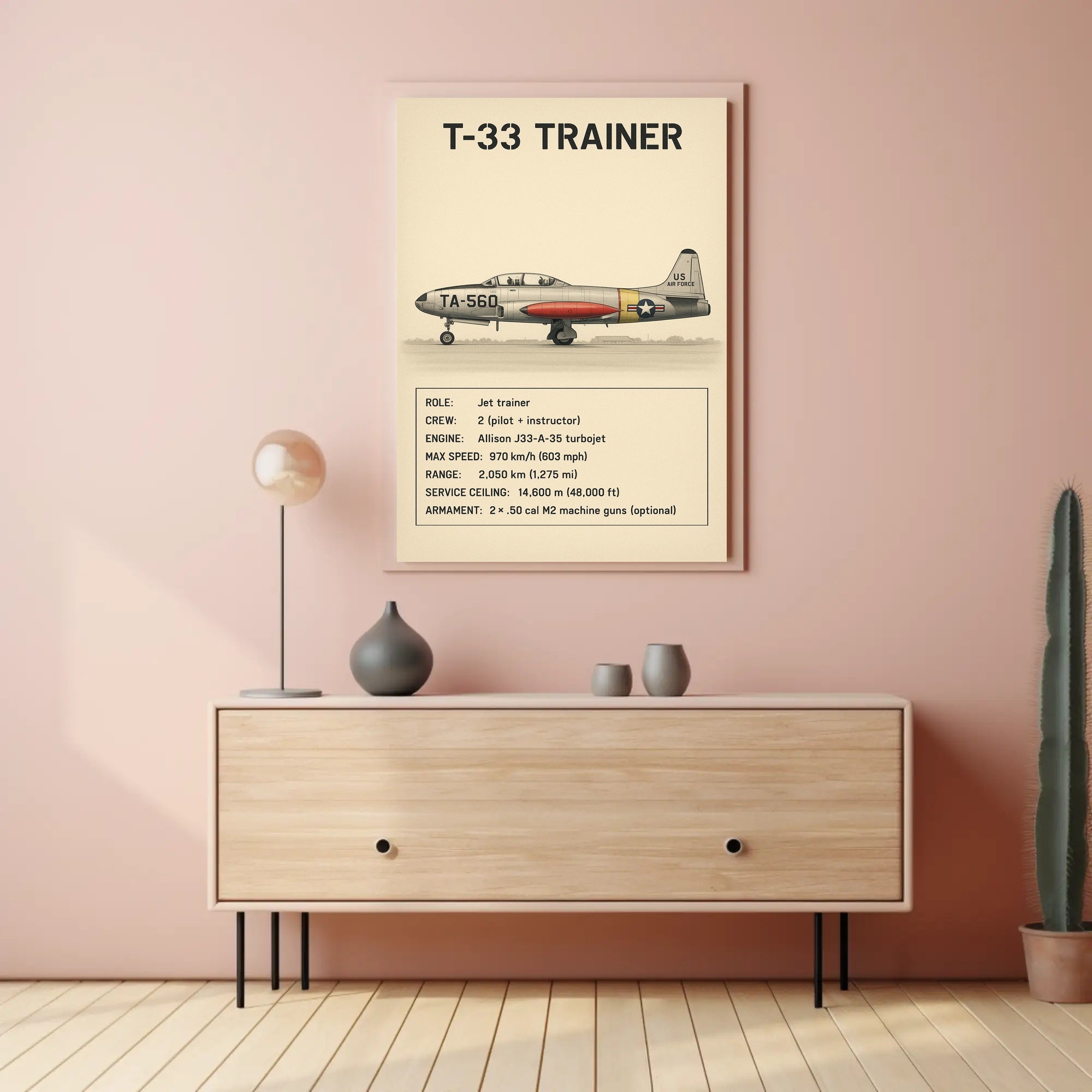 T-33 Trainer Jet Poster PosterGoat