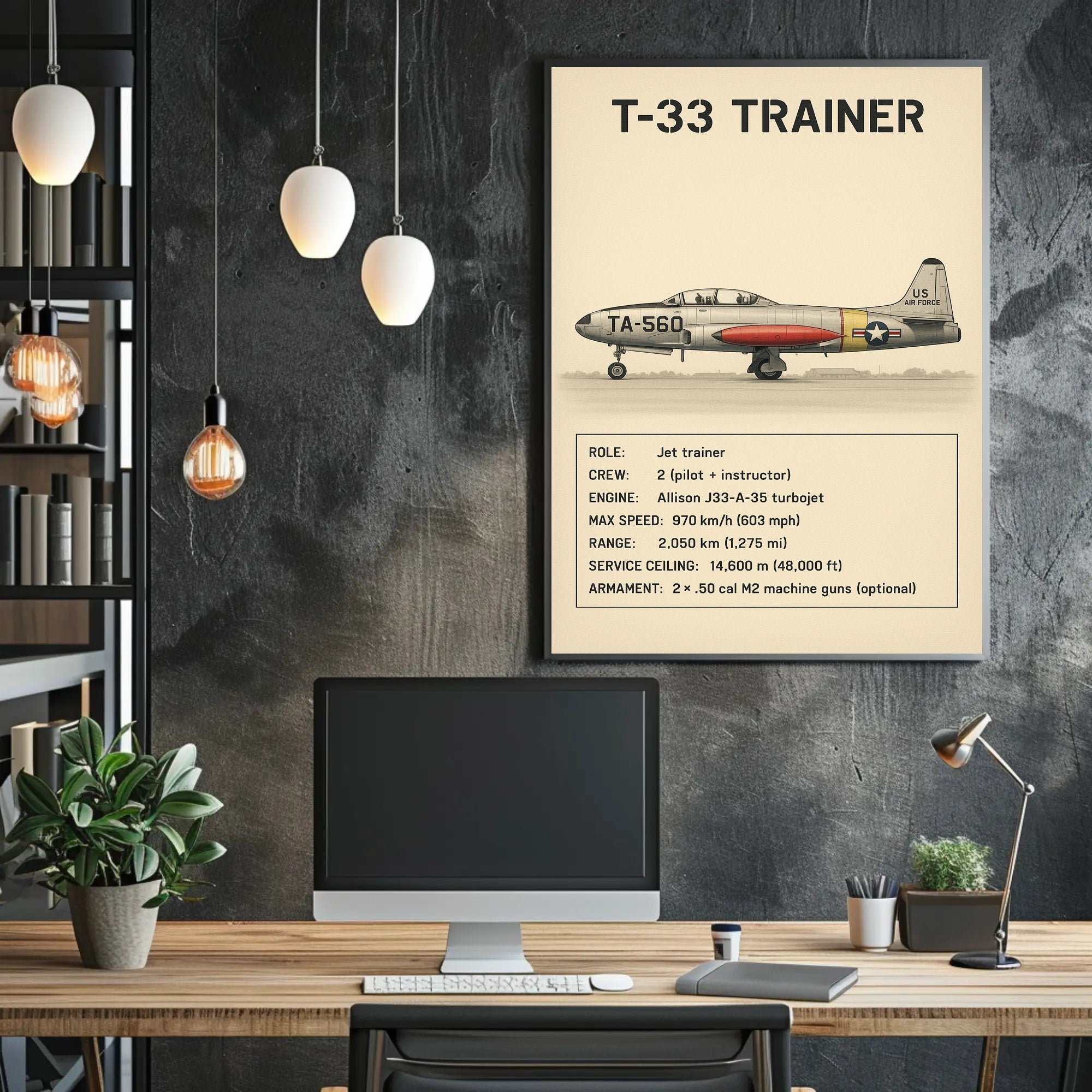 T-33 Trainer Jet Poster PosterGoat