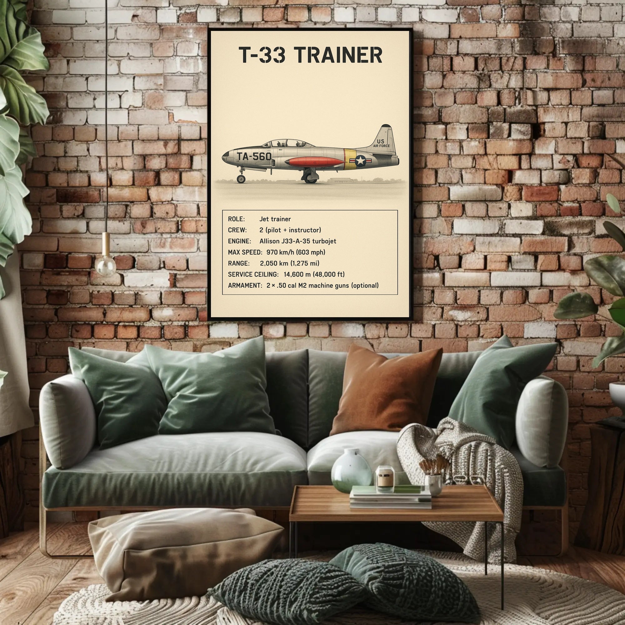 T-33 Trainer Jet Poster PosterGoat