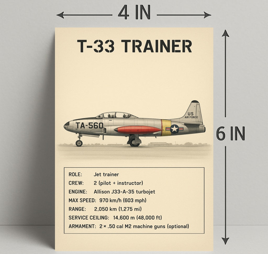 T-33 Trainer Jet Poster PosterGoat