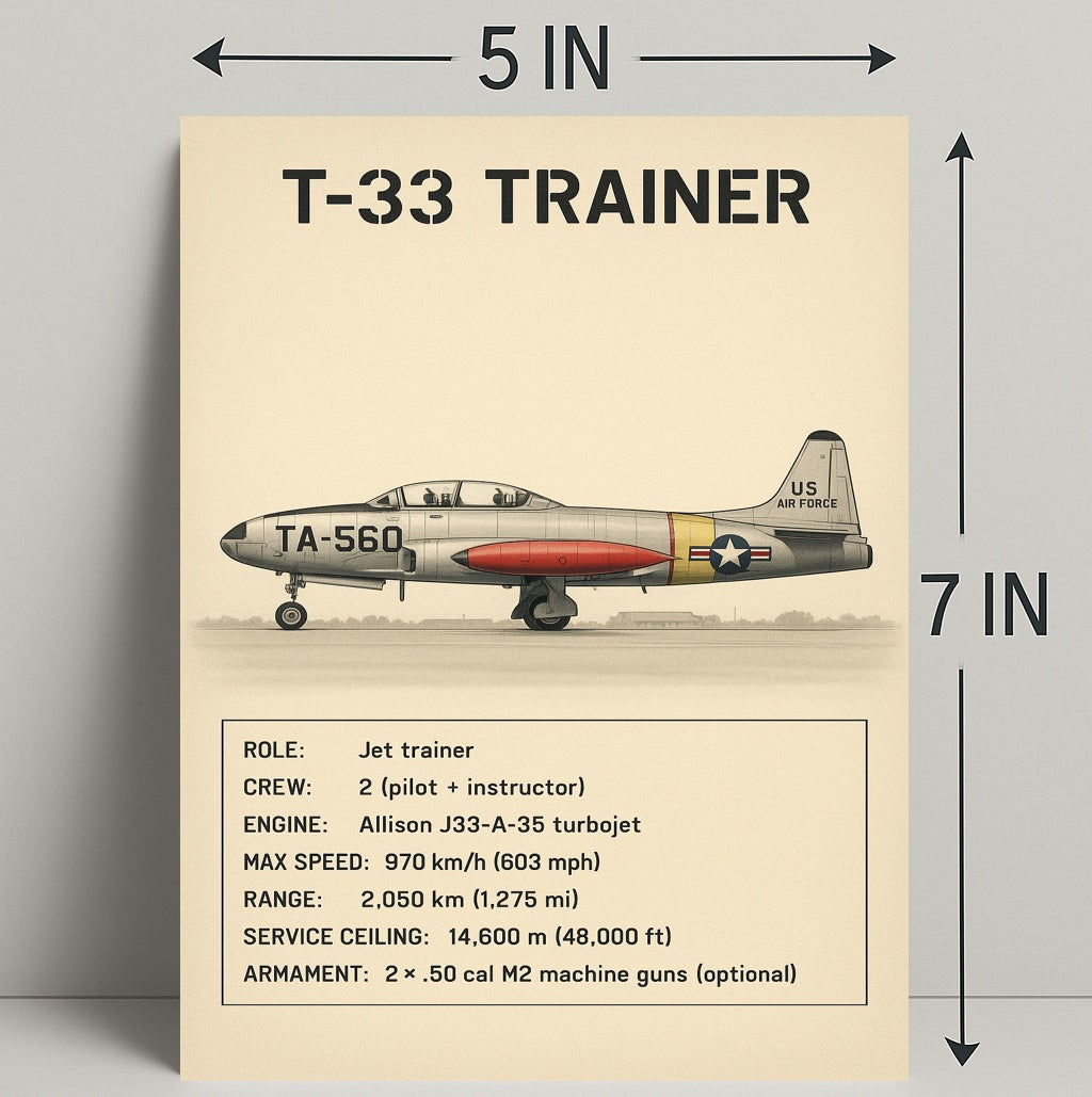 T-33 Trainer Jet Poster PosterGoat