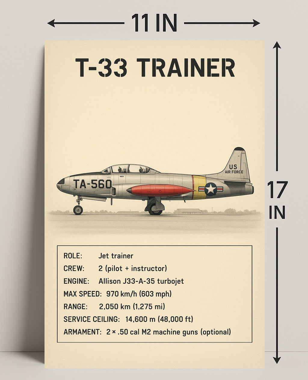 T-33 Trainer Jet Poster PosterGoat
